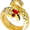 Anillo Serpiente Dorado Para Mujer