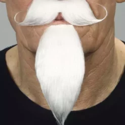 Bigote De Mosquetero Canoso Con Gran Perilla Para Adulto