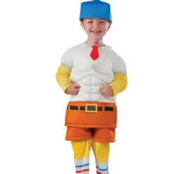 Disfraz De Bob Esponja La Película Musculoso Para Bebé
