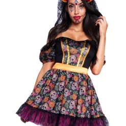 Disfraz De Catrina Colorida Para Mujer -Tradiciones Ventas disfraz de catrina colorida para mujer 2