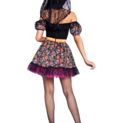 Disfraz De Catrina Colorida Para Mujer -Tradiciones Ventas disfraz de catrina colorida para mujer 3