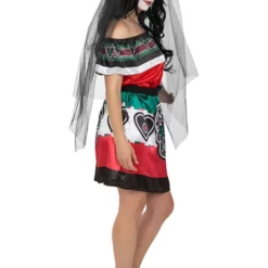 Disfraz De Dia De Los Muertos Mexico Para Mujer Talla Grande -Tradiciones Ventas disfraz de catrina mexicana para mujer talla grande 2