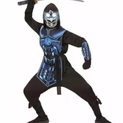Disfraz De Cyber Ninja Azul Infantil -Tradiciones Ventas disfraz de cyber ninja azul infantil 2