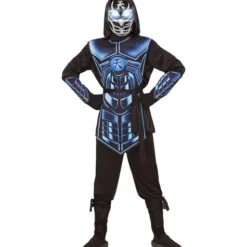 Disfraz De Cyber Ninja Azul Infantil