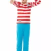Disfraz De ¿Dónde Está Wally? Deluxe Para Niño