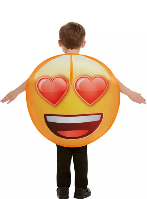 Disfraz De Emoji Sonriente Con Ojos De Corazón Infantil 5 Disfraz De Emoji Sonriente Con Ojos De Corazón Infantil - Imagen 5