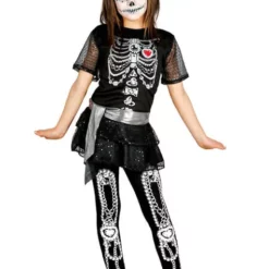 Disfraz De Esqueleto Día De Los Muertos Para Niña