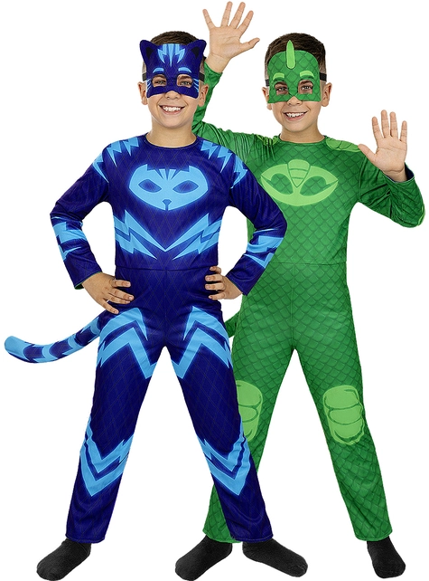 Disfraz De Gatuno Y Gekko Reversible - Pj Masks 1 Disfraz De Gatuno Y Gekko Reversible - Pj Masks