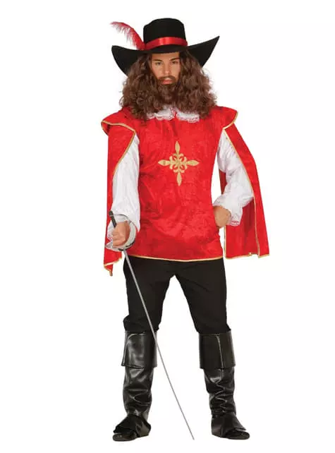 Disfraz De Mosquetero Rojo Para Hombre 1 Disfraz De Mosquetero Rojo Para Hombre