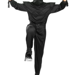 Disfraz De Ninja Negro Para Adulto Talla Grande