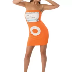 Disfraz De Reproductor De Música Naranja Para Mujer