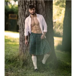 Falda Escocesa Verde Para Hombre -Tradiciones Ventas falda escocesa verde para hombre 3