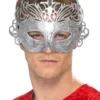 Máscara Colombina Plateada