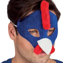 Máscara De Gallo Azul Para Adulto