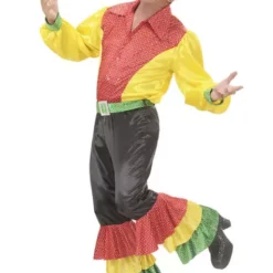 Pantalón Negro De Rumbero Con Lentejuelas Para Hombre -Tradiciones Ventas pantalon negro de rumbero con lentejuelas para hombre 2