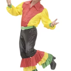 Pantalón Negro De Rumbero Con Lentejuelas Para Hombre Talla Grande -Tradiciones Ventas pantalon negro de rumbero con lentejuelas para hombre talla grande 2