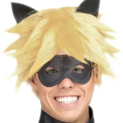 Peluca De Cat Noir Para Hombre - Las Aventuras De Ladybug