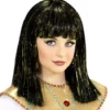 Peluca De Cleopatra Con Hilos Metalizados Para Niña