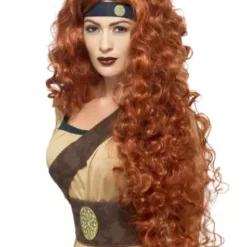 Peluca Guerrera Medieval Pelirroja Para Mujer