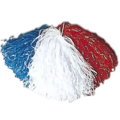 Pompón Azul, Blanco Y Rojo